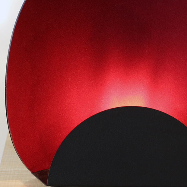 Crepuscule- Chape&Mache - Flame et Luce Lampe à poser Rouge zoom